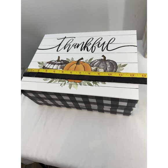 Bundle 3 NEW :FALL Decorative Gift Boxes Lidded Nested Box Sizes - Picture 4 of 16